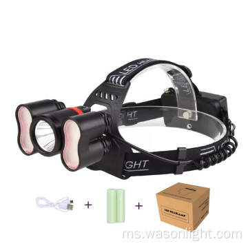 BARU BARU SENSOR SENSOR HANDSOR HAND-HANDLE T6 LED+40*SMD Wide Beam Brightest Mining LED LED